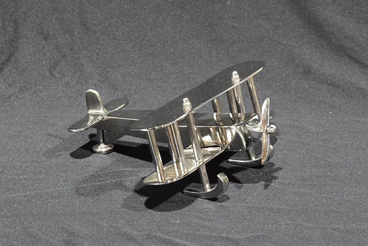 新古典后现代简约 金属铁艺工艺品 飞机模型图片_5