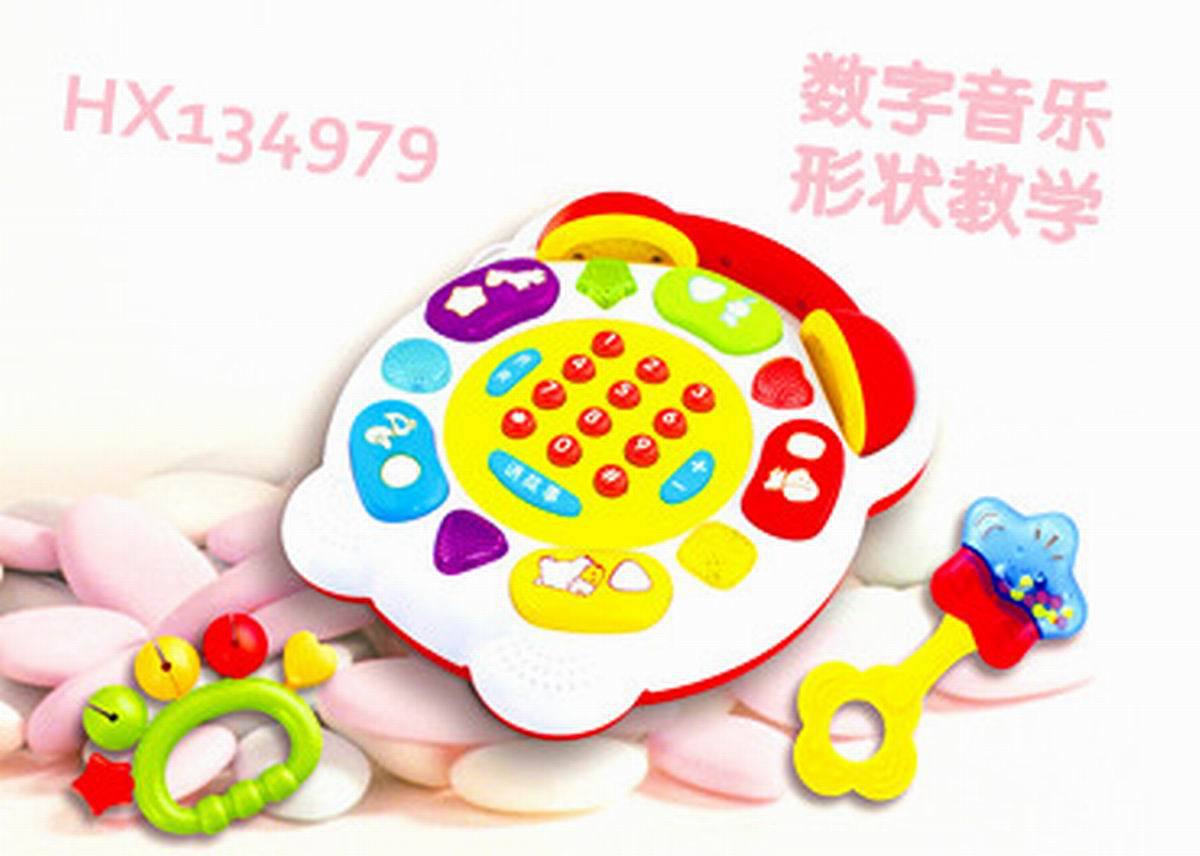 益智早教必备启蒙音乐电话机 数字/动物/音乐/颜色/形状亲子教学