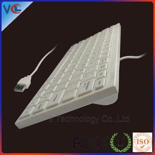 白色有线巧克力键盘 最精简的款式 好品质耐用 时尚小巧不占位置