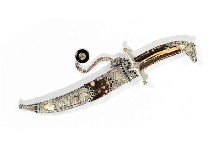 汉威金属 契丹弯刀短刀(未开刃工艺品)收藏品工艺品scl2435