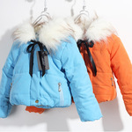 厂家直销 2013韩版新款毛领羊羔绒女童外套 桃皮绒毛领棉衣z1.7