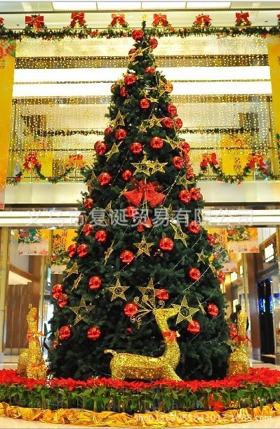 【大型商场酒店 饭店圣诞场景 大型圣诞节装饰