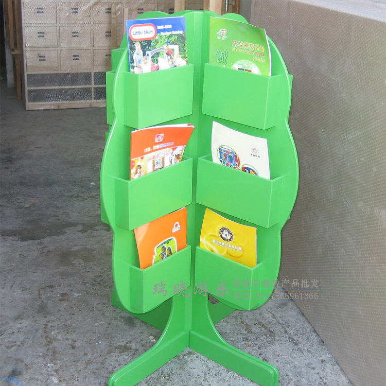 幼儿园原木图书展示柜 樟子松大树图书柜 书本