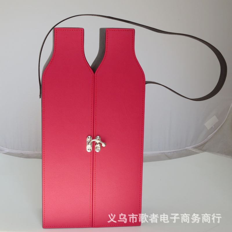 【【歌者红酒时尚礼盒 异形皮盒 创意包装 北京