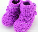 婴儿鞋子批发手工手钩针织婴儿鞋纯棉毛线婴儿
