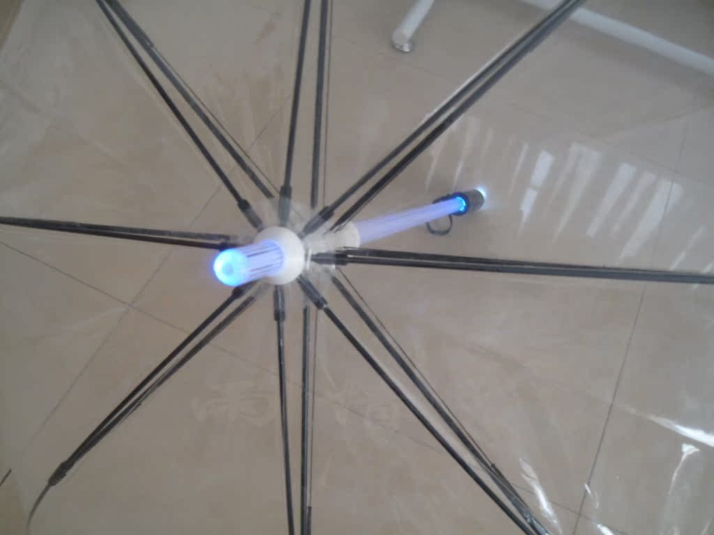 【【雨晴雨伞】透明LED发光雨伞日本发光伞高