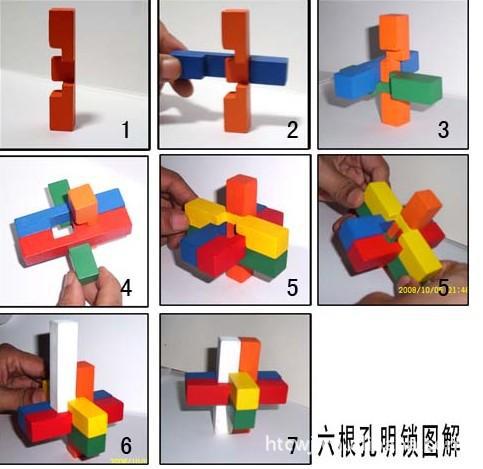 鲁班锁2代6通怎么搭_鲁班锁怎么拼(2)