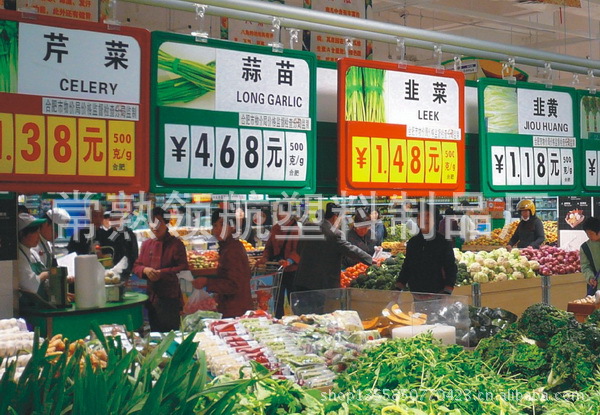 【超市果蔬区价格翻牌框,数字标签】