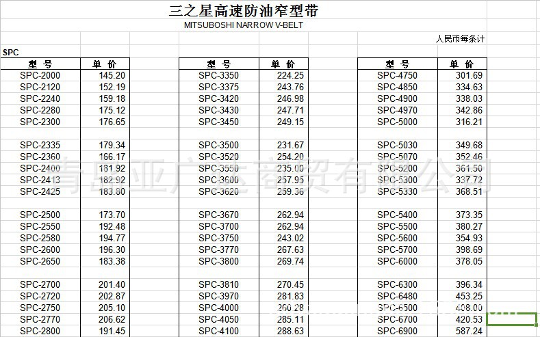 spc3300 spc3320 spc3350 spc3375 spc3420 三星三角带防油皮带