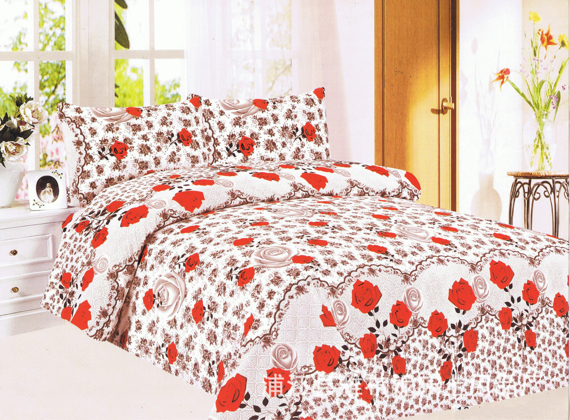 厂家直销 全棉古典青花瓷绗缝床盖三件套 纯棉床单空调夏凉被床盖-阿里巴巴
