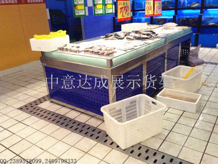 厂家供应 湖州永辉超市海鲜冰台直销 图片