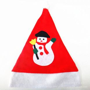 圣诞帽 雪人贴画成人 儿童帽子 圣诞节日装饰品 圣诞挂件道具