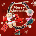 圣诞狂欢【XL0267】圣诞节礼物 可爱蝴蝶结小熊花朵珍珠短项链