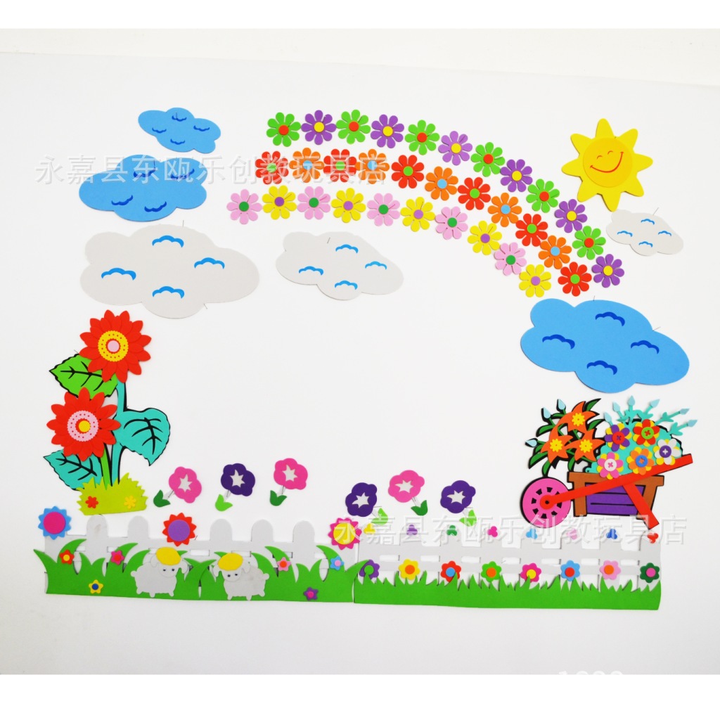 【幼儿园教室墙面环境布置装饰材料贴画*泡沫