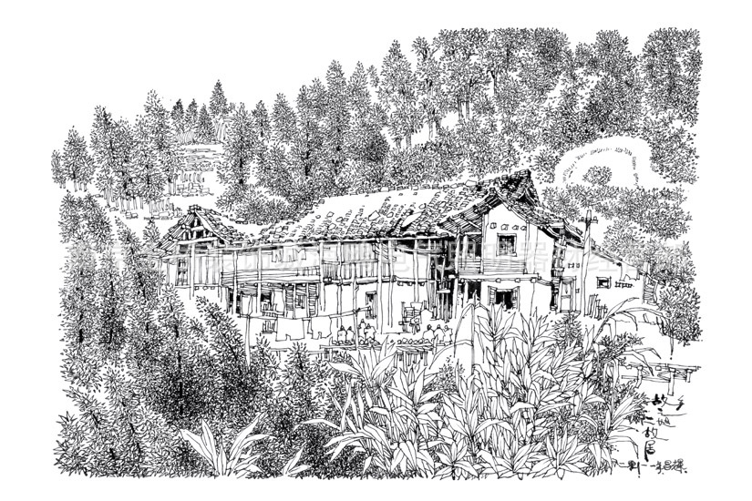 供应专业画师纯手绘画作 黑白风景装饰画 装饰画批发图片_14