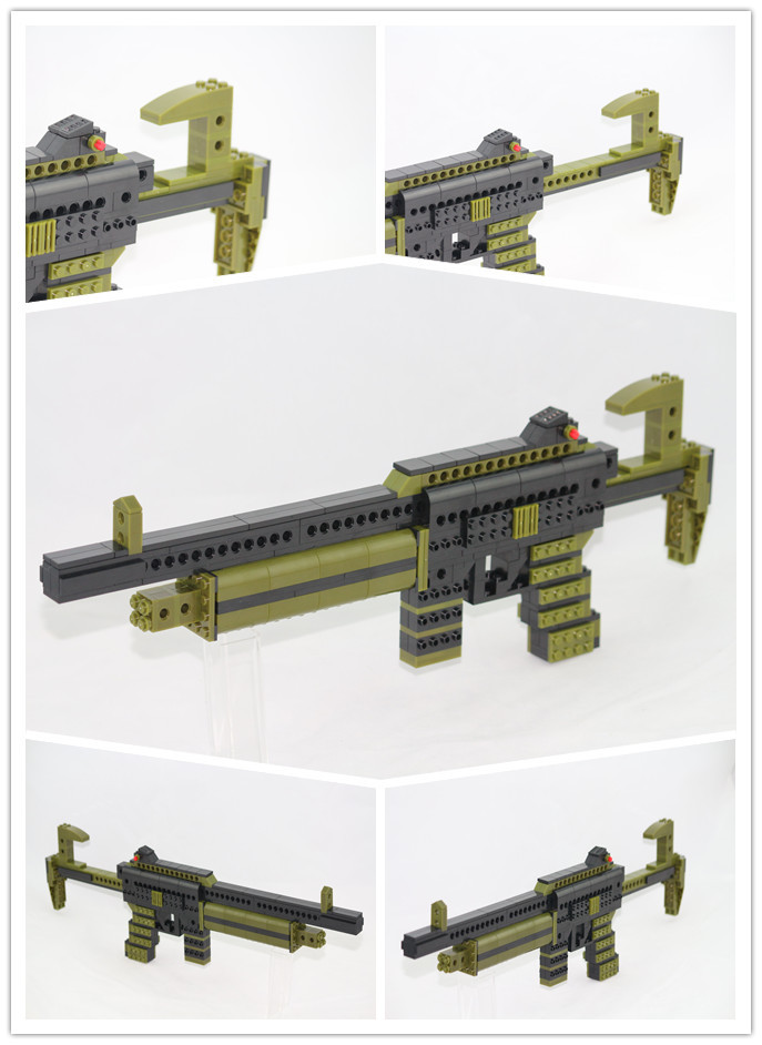 叻高模型 乐高式积木 军事变形枪 积木枪