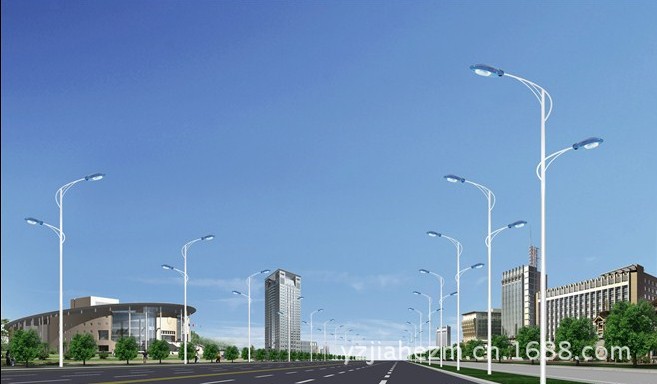 led集成路灯 40wled路灯 led双臂路灯