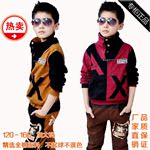 2013新款 全棉男童秋装 儿童韩版中大童两件运动套装 男童套装