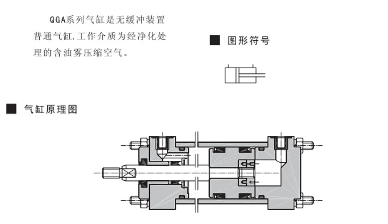 大通qga系列无缓冲装置普通气缸图片_2