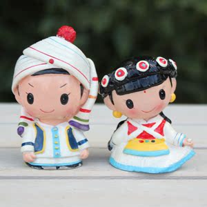 特色少数民族娃娃云南民族娃娃摆件 朝鲜族 民族工艺品 民族娃娃