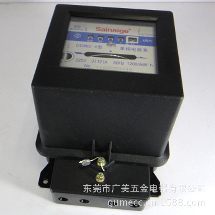 批发正品赛耐格 dd862单相电能表 黑色外壳家用电表 机械式电度表
