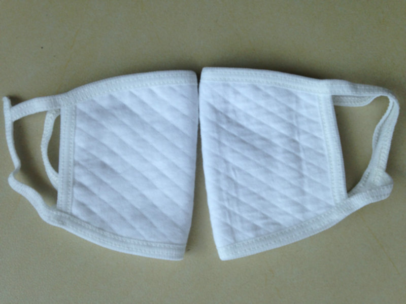 四层白棉口罩 劳保防尘口罩 纯色口罩 防风口罩
