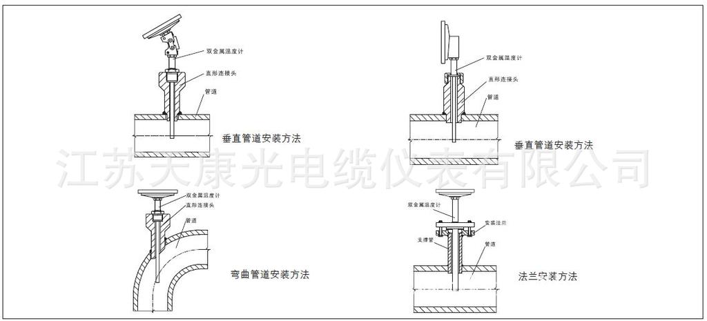 天康天仪牌 135°向型双金属温度计