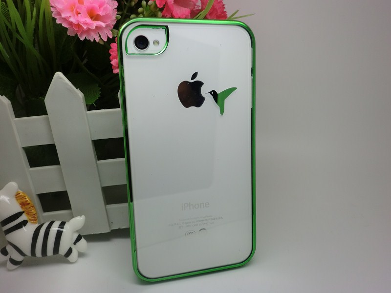 【苹果iphone5\/4S创意镭雕手机壳 透明电镀保