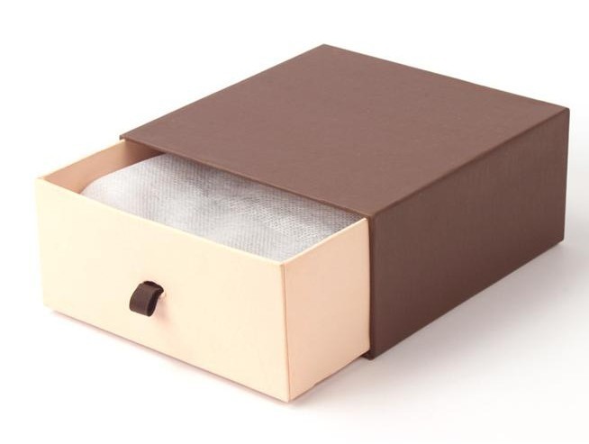 【礼品盒抽拉式卡其色皮带包装盒子精美高档有