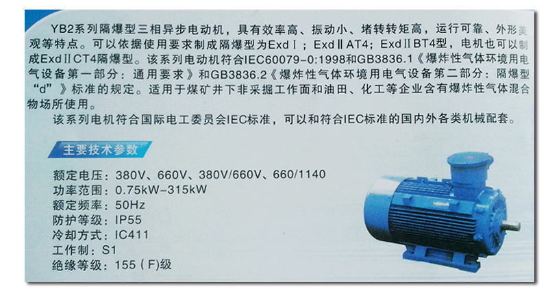 yb2-355s2-4隔爆型三相异步电动机