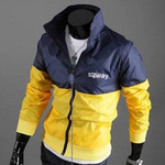 厂家直销2013新款热销低价外贸男装 韩版拼接夹克 男式薄款外套