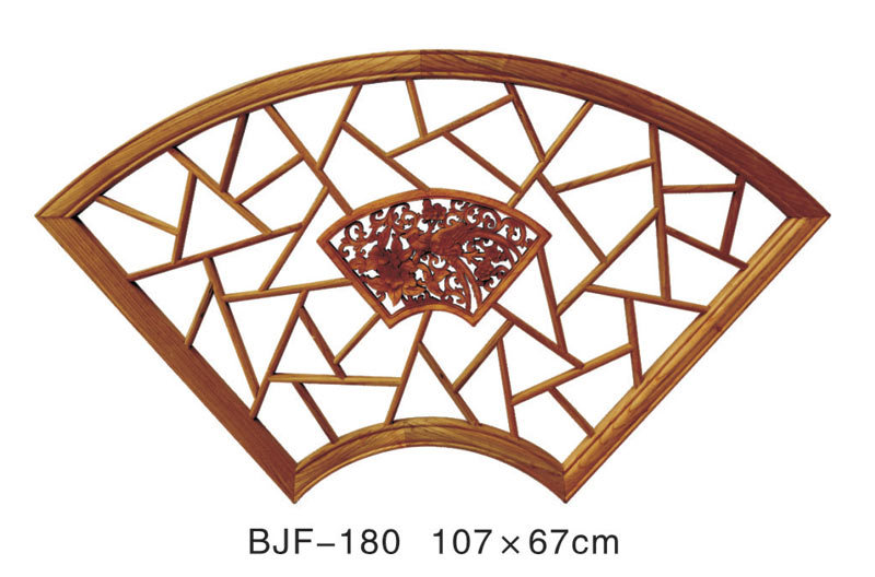 实木花窗挂件 仿古门窗家具 花格挂落屏风隔断 中式扇形bjf-180