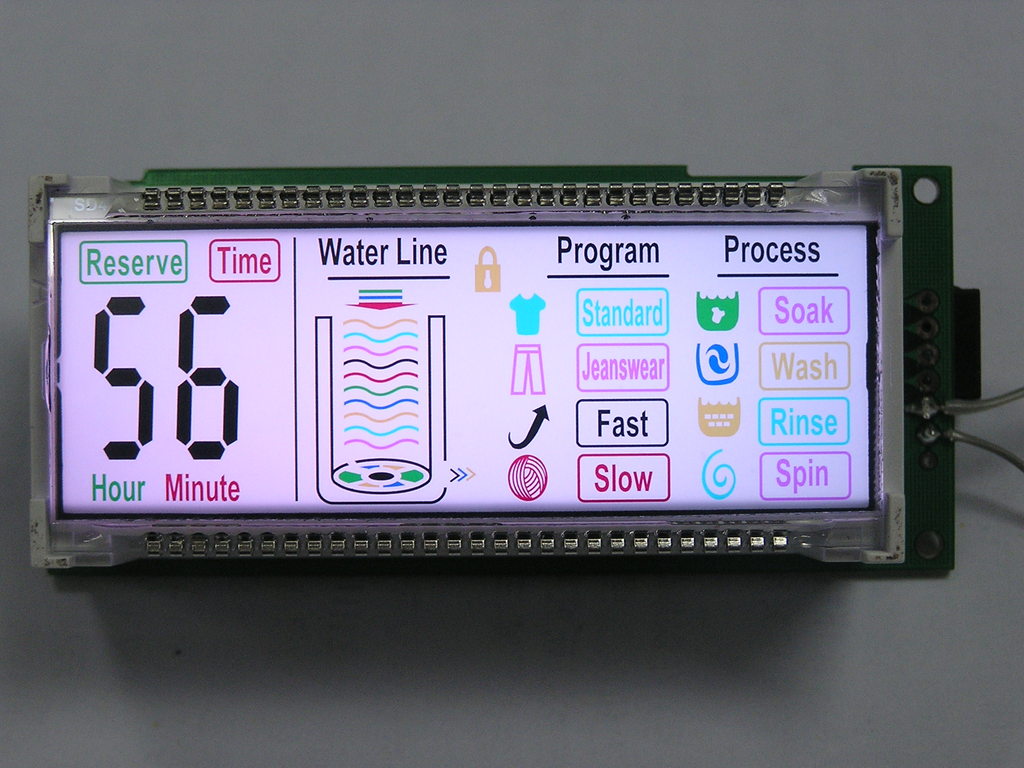 【批量洗衣机专用深圳LCD液晶屏八彩LCD液