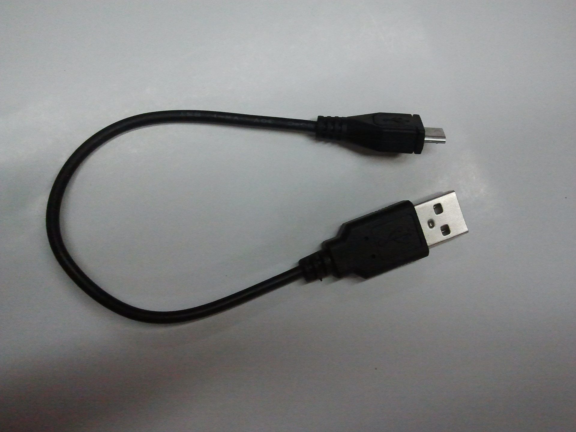 【高品质20cm micro 5pin USB充电线直充电源