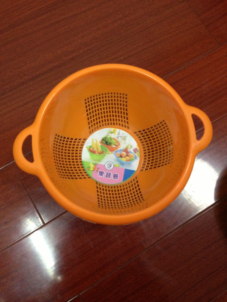 【带双耳标志塑料篮果蔬滴水箩洗米箩塑料沥疏散塑料灯led图片