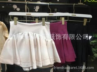2016年新款夏装vivi9月秋高腰荷叶边 蓬蓬裙裤 半身裙FA1064