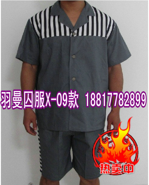 厂家加工供应优质蓝色夏装劳改服囚服