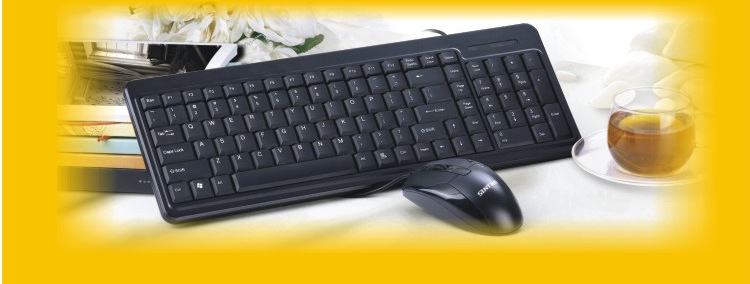 【讯拓T12 有线键鼠套装 家庭 办公 商务 键盘鼠
