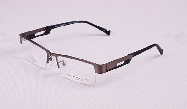 【超轻气质钛材料男士半框配光眼镜架多色可选