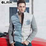 OLRIK冬季男式羽绒服 男士拼接立领时尚都市品牌男装羽绒服批发