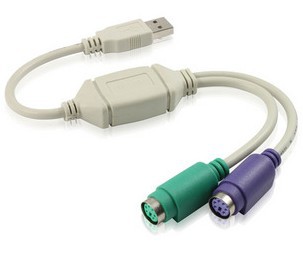 USB转PS2连接线 PS2转USB接口 接键盘鼠标