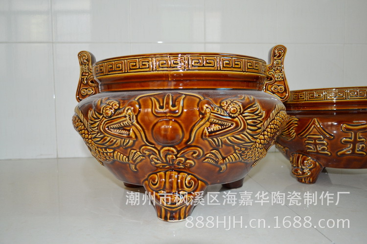厂家直销陶瓷香炉 佛教香炉 潮州陶瓷香炉 香炉厂家批发图片_14