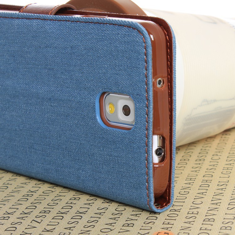 【三星note3牛仔布手机套N9000保护套n900教程新手v教程双排图片