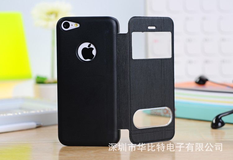【双开窗接电话iphone5C手机套iphone5C皮套手机壁纸动满图片
