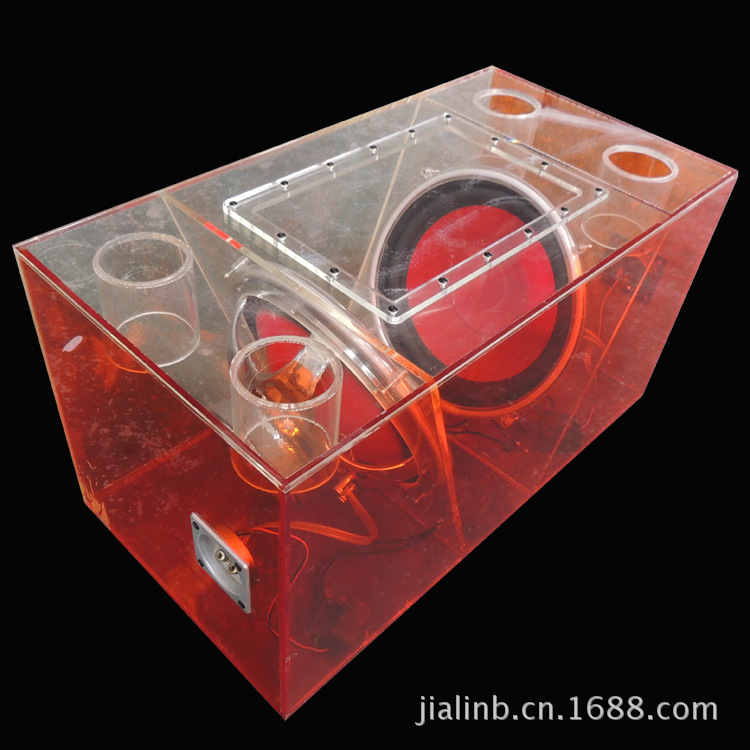 【有机玻璃大型红色功放音响 多功能音响外壳