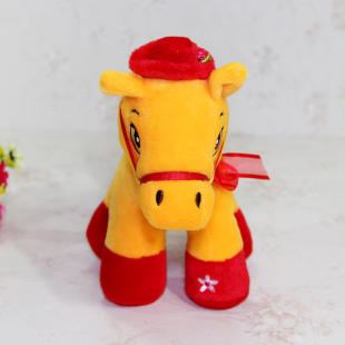 热卖新品 最新毛绒马年玩具 马到成功新年节日装饰礼物骑士马小号