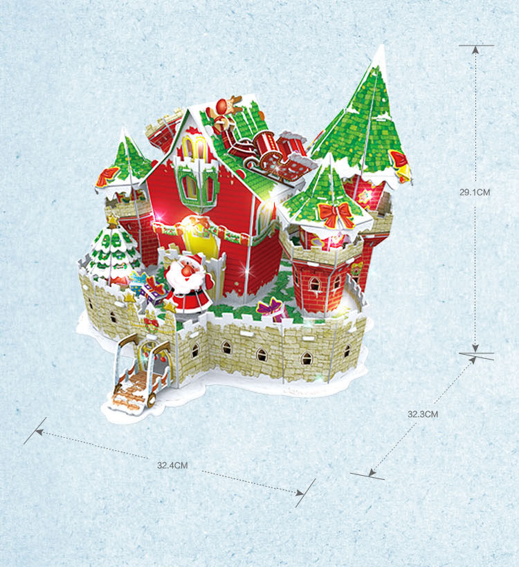 【乐立方 3D立体拼图 圣诞系列四星难度 圣诞