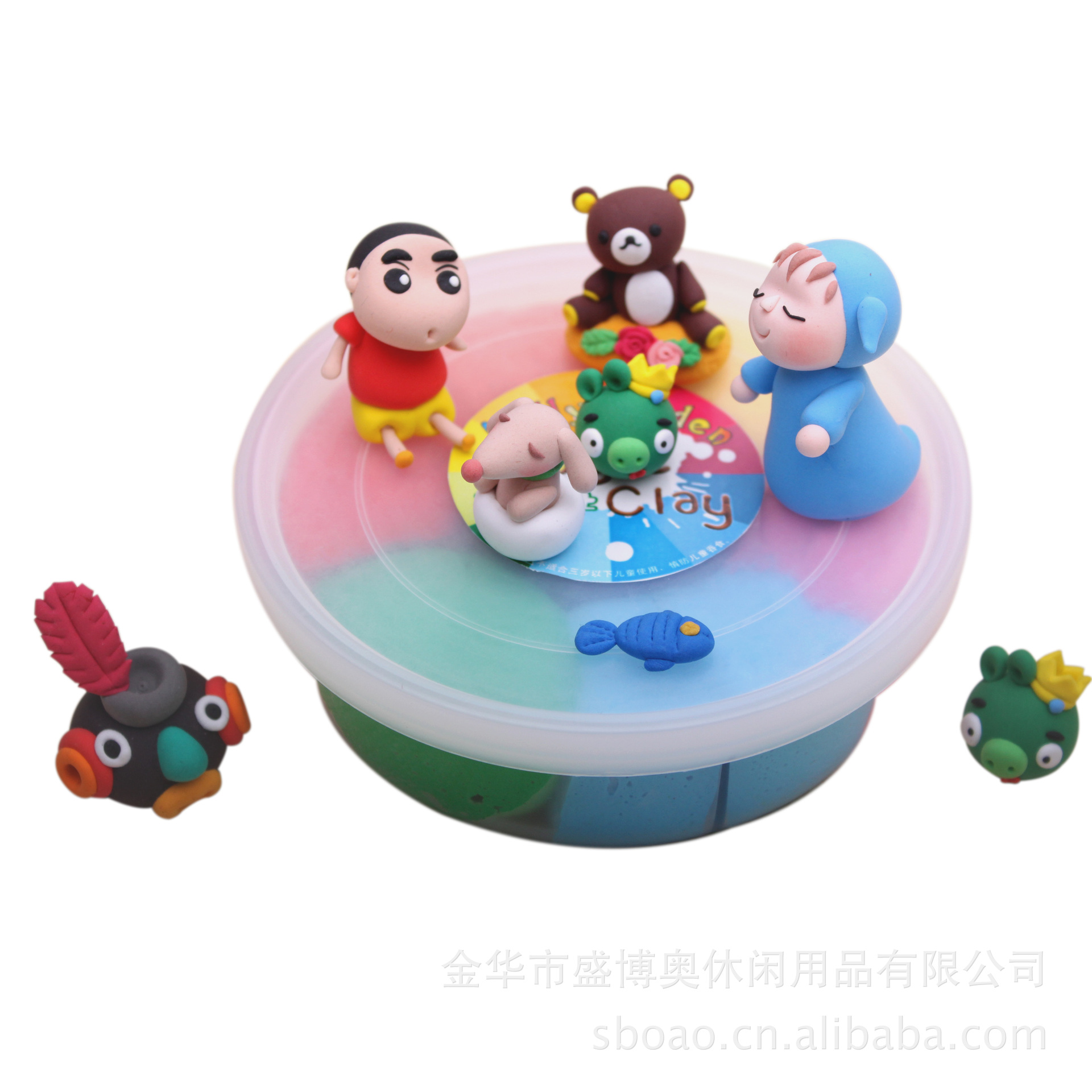 【超级粘土 3D彩泥玩具 卡通形象 安全环保7色
