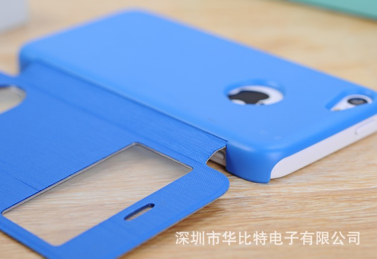 【双维护接手机iphone5C手机套iphone5C电话华为皮套开窗清卡图片