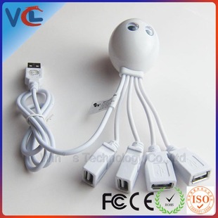 厂家直销多种章鱼人形分线器 usb扩展器 USB集线器 电脑USB扩展